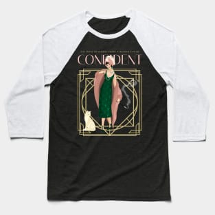 Art Deco Confident Woman Baseball T-Shirt